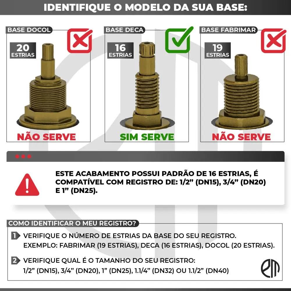 Acabamento Registro Alavanca Quadrado Dourado Brilhante Padrão Deca – Luxo e Alta Qualidade - Minha loja