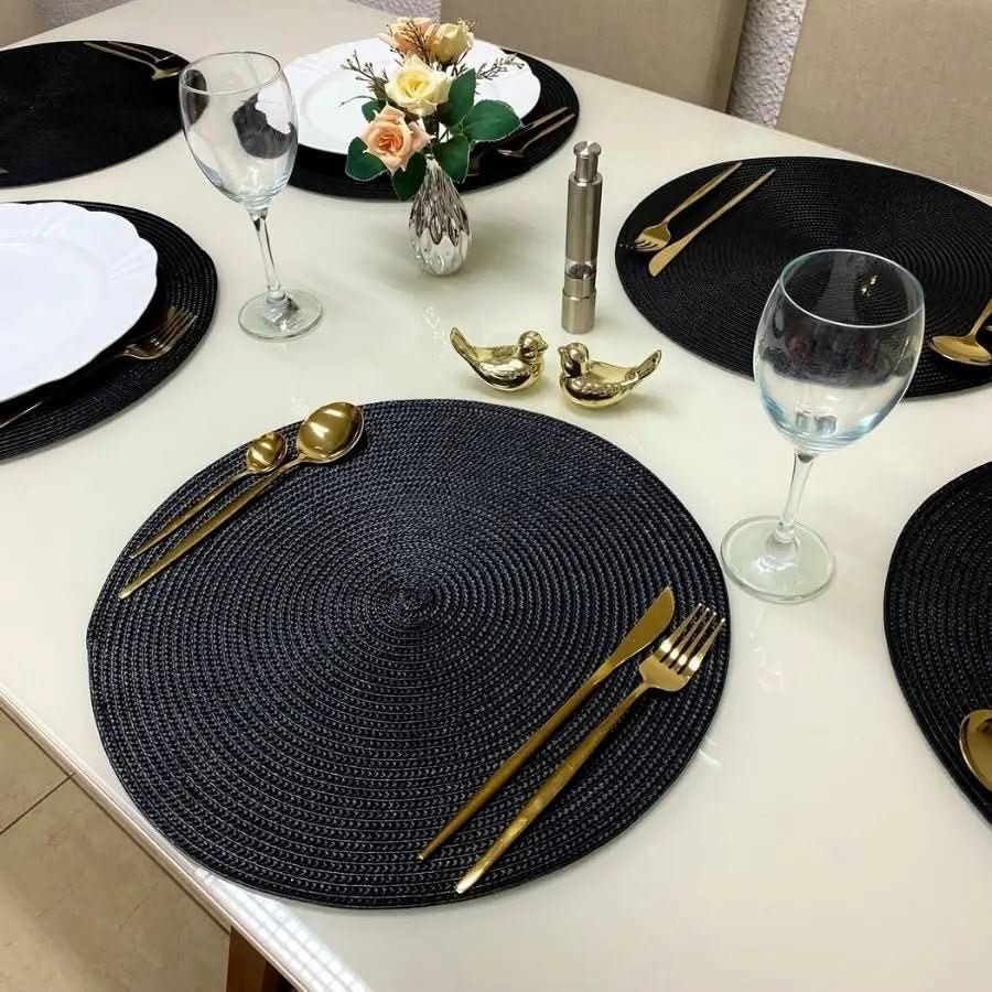 Kit Jogo Americano Souplast Redondo Jantar Mesa Posta Cozinha 38cm - Minha loja