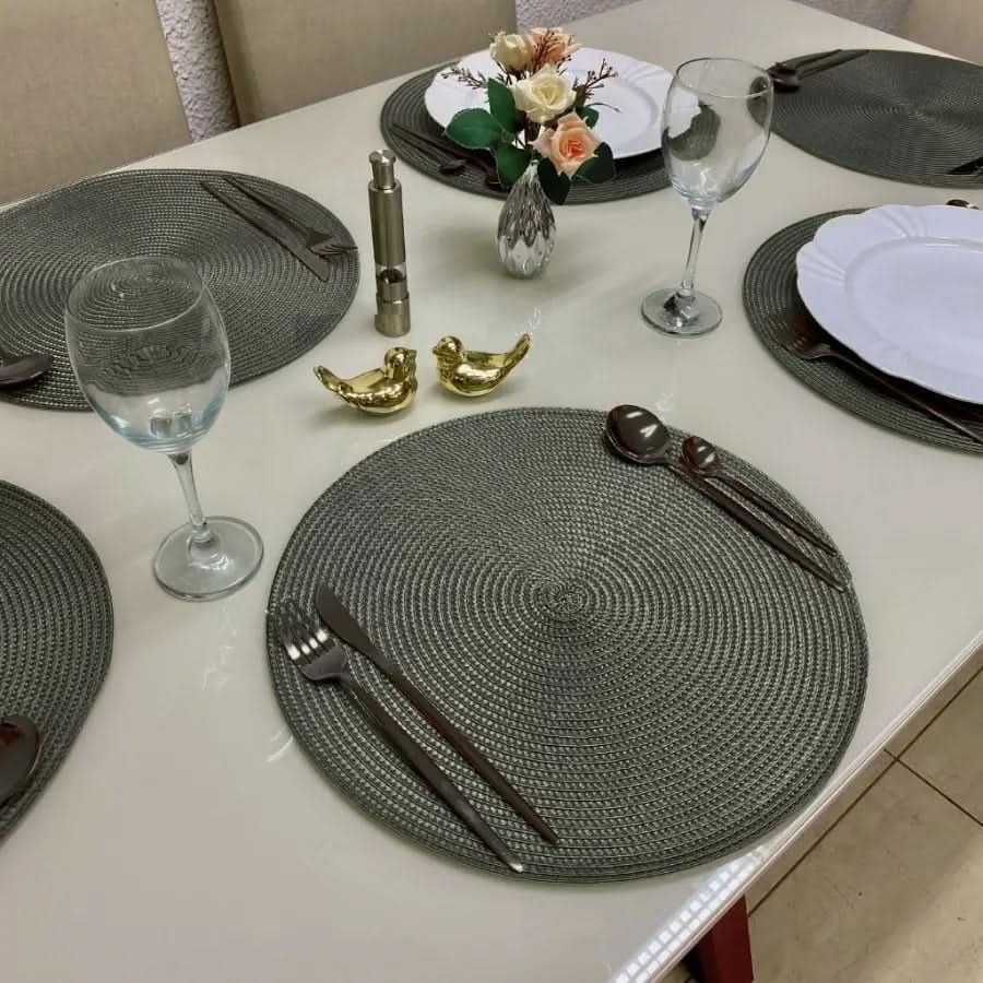 Kit Jogo Americano Souplast Redondo Jantar Mesa Posta Cozinha 38cm - Minha loja