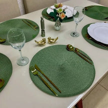 Kit Jogo Americano Souplast Redondo Jantar Mesa Posta Cozinha 38cm - Minha loja