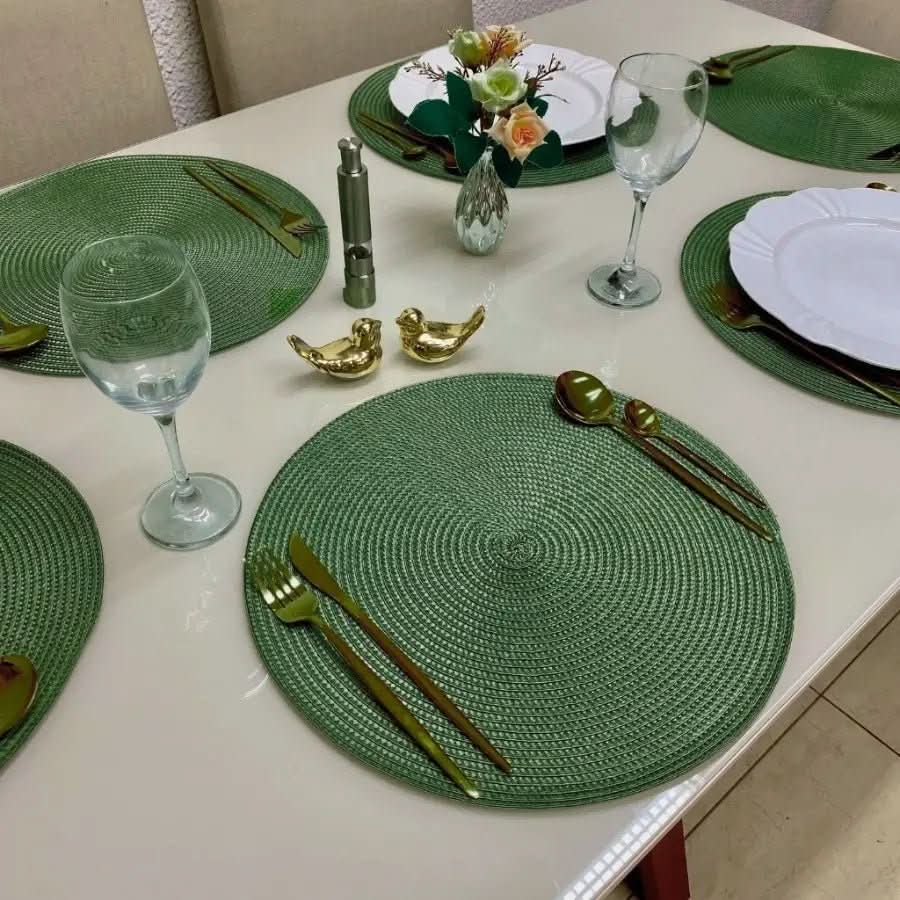 Kit Jogo Americano Souplast Redondo Jantar Mesa Posta Cozinha 38cm - Minha loja