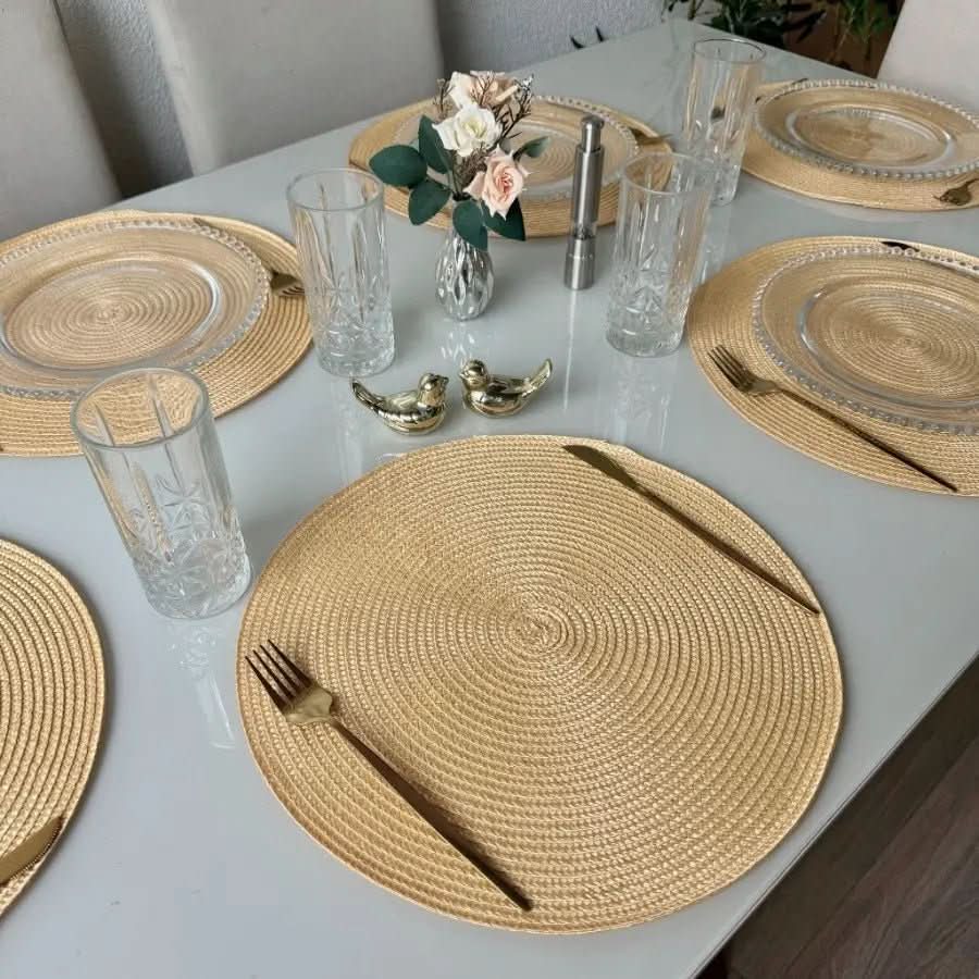 Kit Jogo Americano Souplast Redondo Jantar Mesa Posta Cozinha 38cm - Minha loja