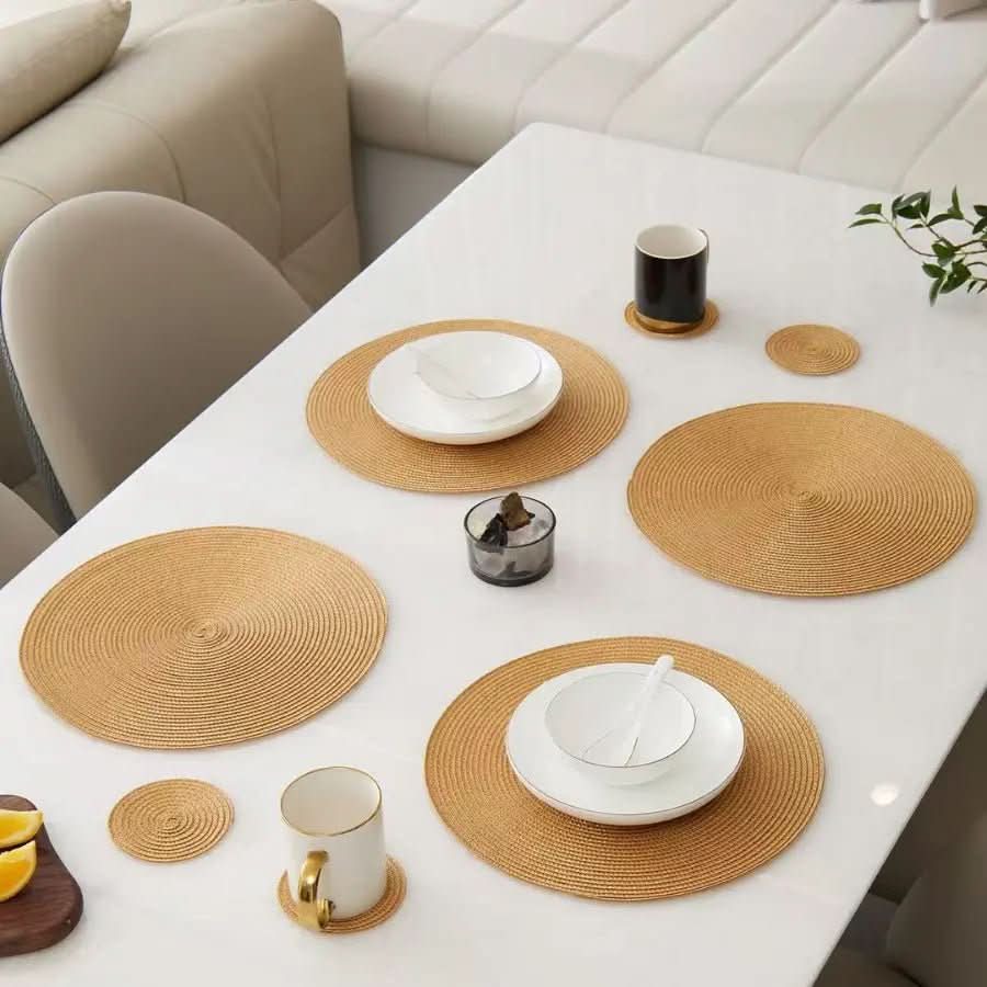 Kit Jogo Americano Souplast Redondo Jantar Mesa Posta Cozinha 38cm - Minha loja