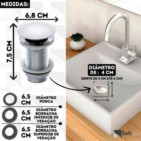 Válvula Click De Inox Pia de Banheiro Lavatório – Qualidade e Praticidade - Minha loja