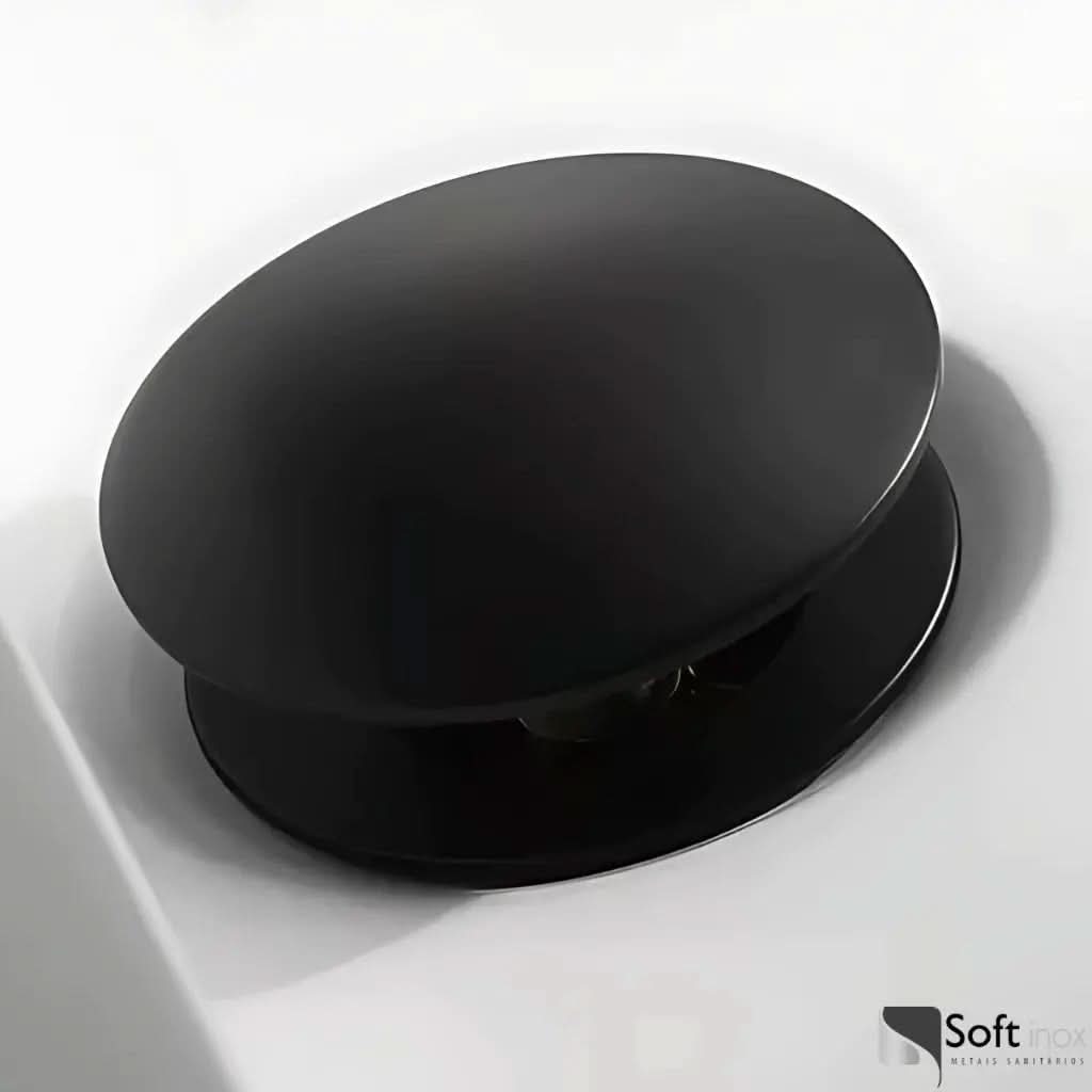 Válvula Click Inox Preto Black – Sofisticação para Cuba de Banheiro - Minha loja