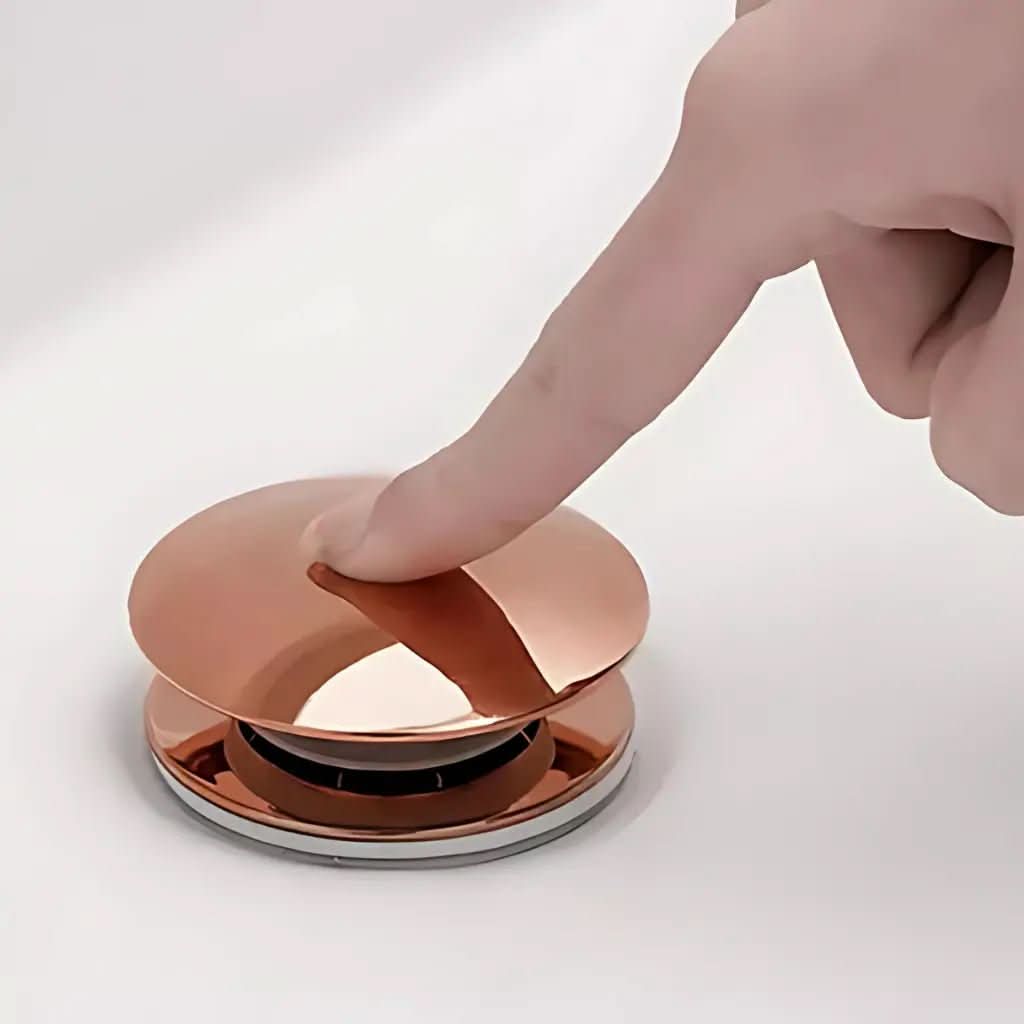 Válvula Click Inox Rose Gold Para Cuba de Banheiro 4cm - Minha loja