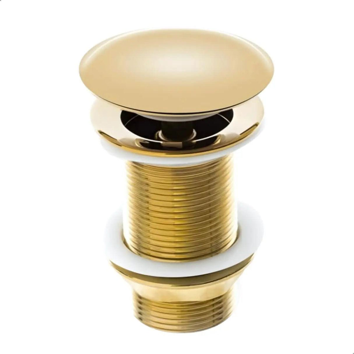 Válvula Click de Inox para Cuba de Banheiro Dourada 4cm - Minha loja