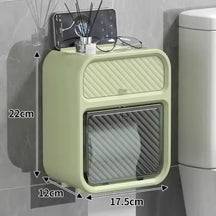 Porta Papel Higiênico de Parede Moderno com Suporte Celular e Detergente - Minha loja