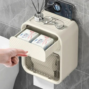 Porta Papel Higiênico de Parede Moderno com Suporte Celular e Detergente - Minha loja
