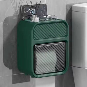 Porta Papel Higiênico de Parede Moderno com Suporte Celular e Detergente - Minha loja