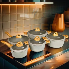 Komplettes Granit-Kochgeschirr-Set – 5-teilig