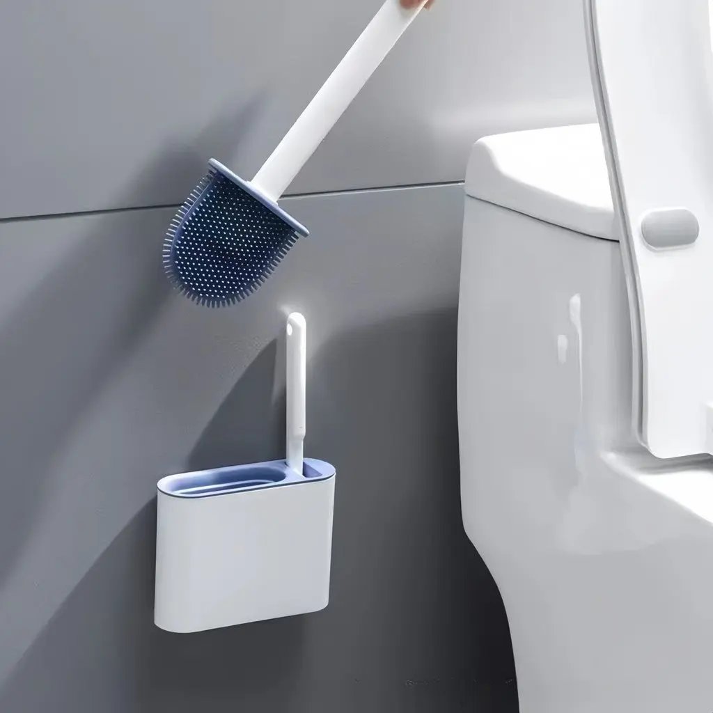 2-in-1-Toilettenbürste aus Silikon – Basis für privates Badezimmer, hohe Effizienz – Mein Shop