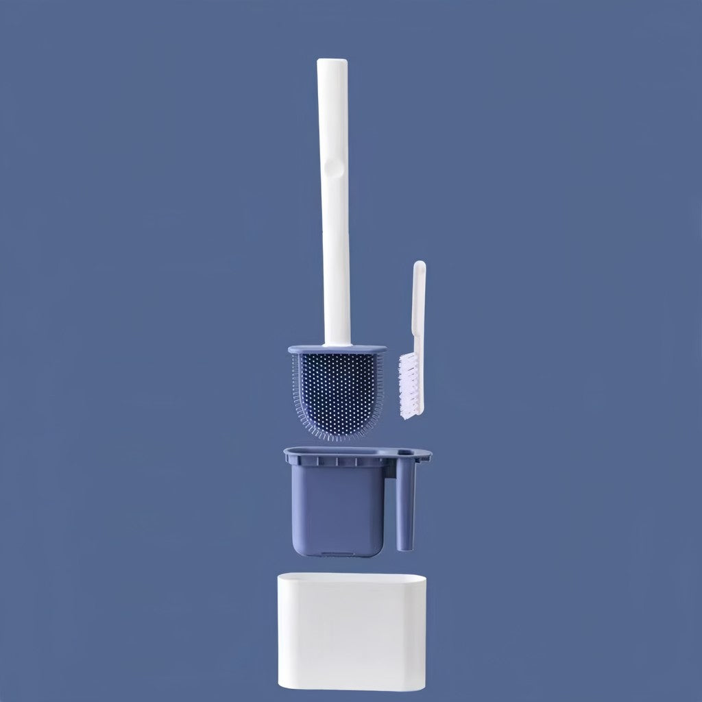 2 em 1 Escova de Silicone para Vaso Sanitário - Base de Banheiro Privada, Alta Eficiência - Minha loja